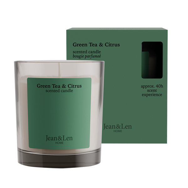 Scented Candle Green Tea & Citrus INT, 195 g