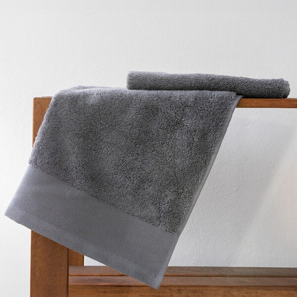 Handtuch aus 100% Bio-Baumwolle anthrazit, 50x100cm