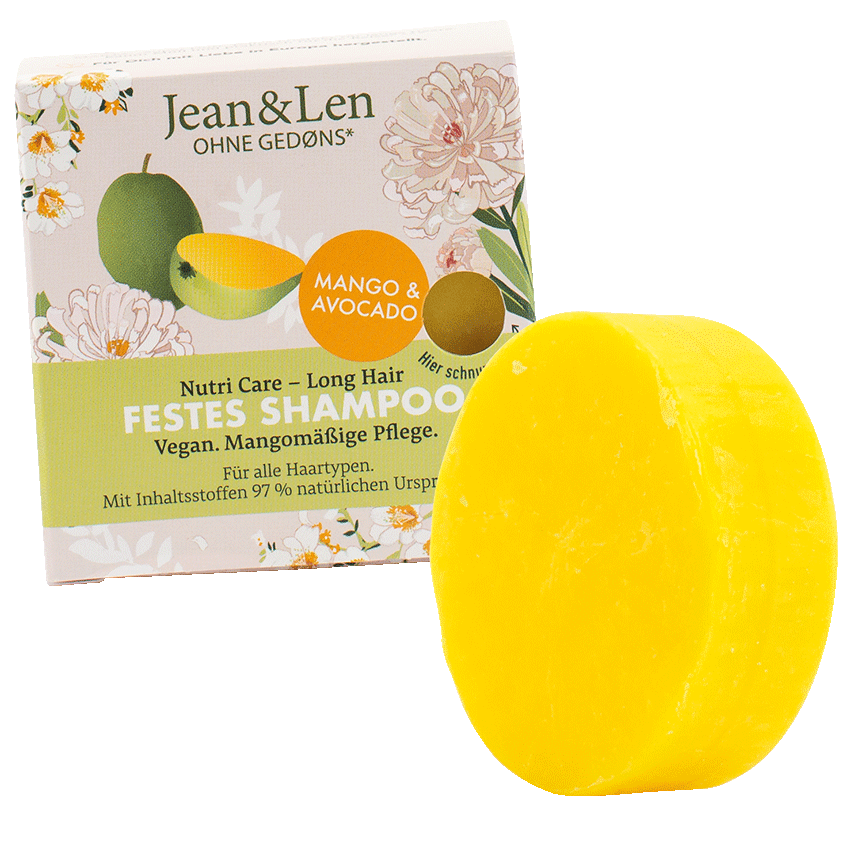 Recite dobbelt smag Nutri Care - Long Hair Solid Shampoo Mango/Avocado - Solid Shampoo |  Jean&Len