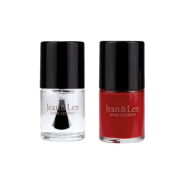 Plant-based Nail Polish Duo Transparent Star & Tropical Red, 24ml